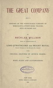 Cover of The great company by Willson, Beckles