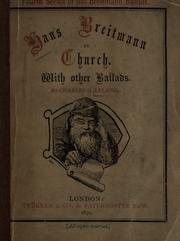 Cover of Hans Breitmann in church by Charles Godfrey Leland