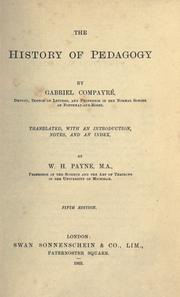 Front cover of The history of pedagogy by Gabriel Compayré
