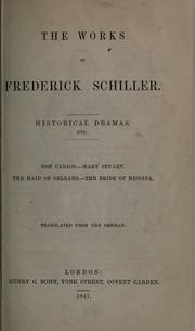 Cover of Historical dramas, etc by Friedrich Schiller