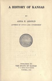 Front cover of A history of Kansas by Anna E. Arnold