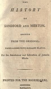 Front cover of The history of Sandford and Merton by Thomas Day
