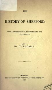Front cover of The history of Shefford by Thomas, Cyrus
