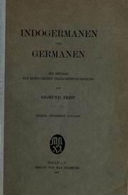 Cover of Indogermanen und Germanen by Sigmund Feist