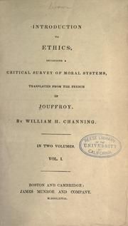 Cover of Introduction to ethics by Théodore Simon Jouffroy