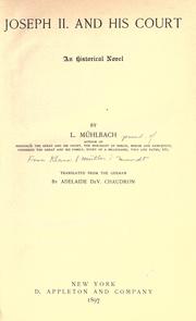 Front cover of Kaiser Joseph der Zweite und sein Hof by Luise Mühlbach