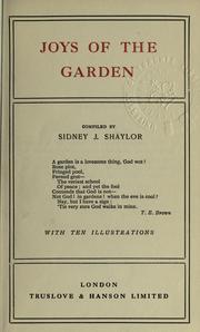 Front cover of Joys of the garden by Sidney J Shaylor