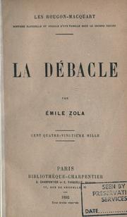 Cover of La débacle by Émile Zola