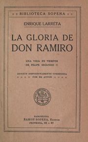 Front cover of La gloria de don Ramiro by Enrique Larreta