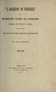 Front cover of L' assedio di Firenze di Mambrino Roseo da Fabriano by Mabrino Roseo