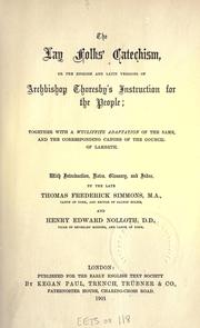 Cover of The lay folks' catechism by John Thoresby