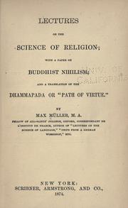Cover of Lectures on the science of religion by F. Max Müller
