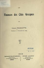 Front cover of Les finances des cités grecques by Henri Francotte