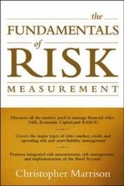 Front cover of The fundamentals of risk measurement by Christopher Ian Marrison