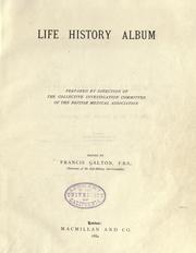 Cover of Life history album by Sir Francis Galton