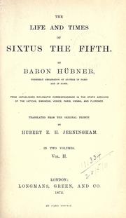 Cover of Sixte-Quint. by Hübner, Alexander Graf von