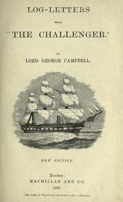 Front cover of Log-letters from "The Challenger" by Campbell, George Granville Lord
