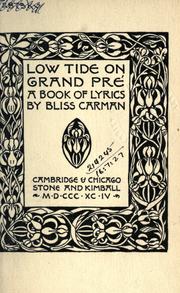 Front cover of Low tide on Grand Pré by Bliss Carman