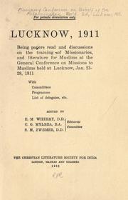Front cover of Lucknow, 1911 by Missionary Conference on Behalf of the Mohammedan World (2d 1911 Lucknow)