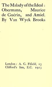 Front cover of The malady of the ideal by Van Wyck Brooks