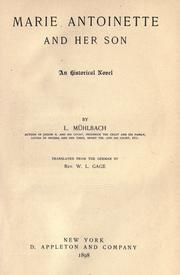 Front cover of Marie Antoinette and her son by Luise Mühlbach