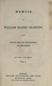 Front cover of Memoir of William Ellery Channing by William Ellery Channing