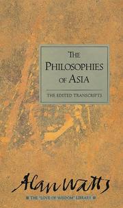 Front cover of The philosophies of Asia by Alan Watts