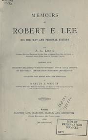 Front cover of Memoirs of Robert E. Lee by A. L. Long