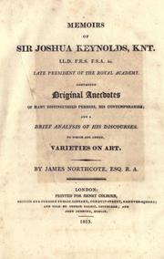 Front cover of Memoirs of Sir Joshua Reynolds .. by James Northcote