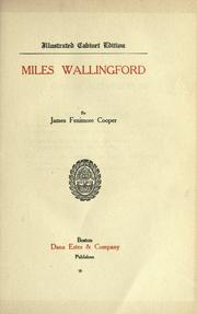 Cover of Miles Wallingford by James Fenimore Cooper