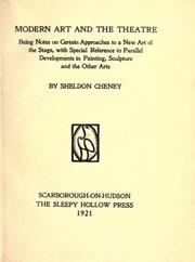 Front cover of Modern art and the theatre by Cheney, Sheldon