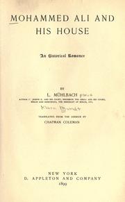 Front cover of Mohammed Ali and his house, tr. from the German by Chapman Coleman by Luise Mühlbach