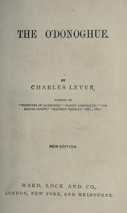 Cover of The O'Donoghue by Charles James Lever
