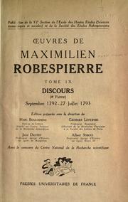 Cover of Oeuvres complètes by Maximilien Robespierre