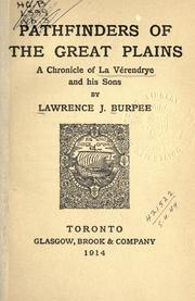 Cover of Pathfinders of the great plains by Lawrence J. Burpee