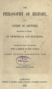 Cover of Philosophie der Geschichte by Friedrich von Schlegel