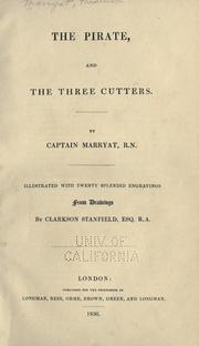 Front cover of The pirate, and The three cutters by Frederick Marryat