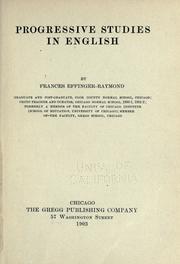Cover of Progressive studies in English by Francis Effinger Raymond