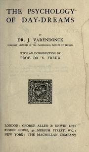 Front cover of The psychology of day-dreams by J. Varendonck