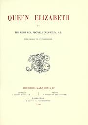Cover of Queen Elizabeth by Mandell Creighton