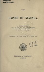 Front cover of The rapids of Niagara by Susan Warner