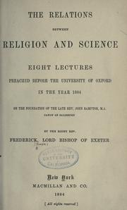 Cover of The relations between religion and science by Frederick Temple