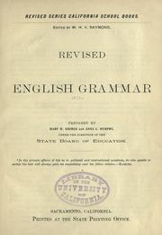 Front cover of Revised English grammar by Mary W. George