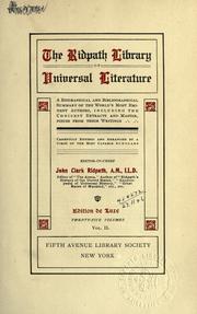 Cover of The Ridpath library of universal literature by John Clark Ridpath