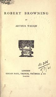 Cover of Robert Browning by Arthur Waugh