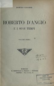 Cover of Roberto D'Angiò e i suoi tempi by Romolo Caggese
