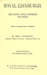 Cover of Royal Edinburgh by Margaret Oliphant