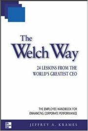Front cover of The Welch Way by Jeffrey A. Krames