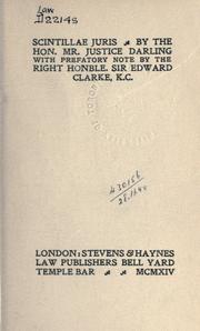 Front cover of Scintillae juris by Darling, Charles J. Darling Baron