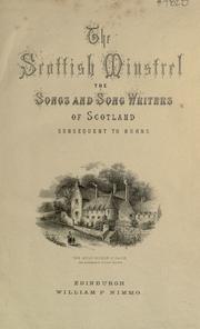 Cover of The Scottish minstrel by Charles Rogers